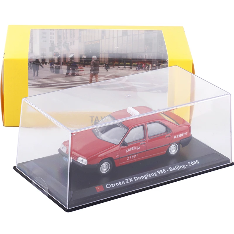 

1:43 Scale Metal Alloy Classic CITROEN ZX DONGFENG 988 Beijing 2000 Cab Taxi Car Model Die cast Vehicles Toys F Collection