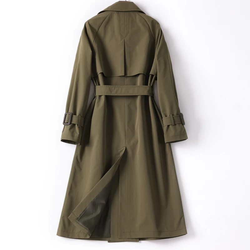 2019 весенний Женский Тренч корейский классический двубортный ремень Винтажный