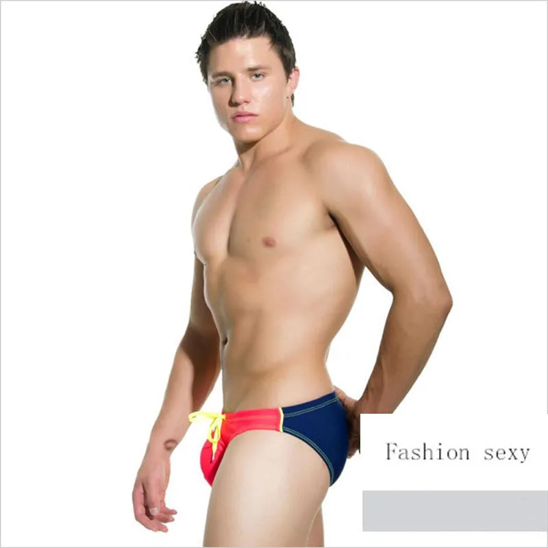 Мужские трусы брифы из нейлона черные слипы пляжная одежда сексуальное нижнее