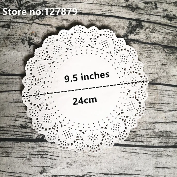 9.5 inches 100 шт много размеров белые круглые кружевные бумажные салфетки ремесло подстаканники подстилки Свадебные Рождественские украшения стола - Цвет: 9.5 inches