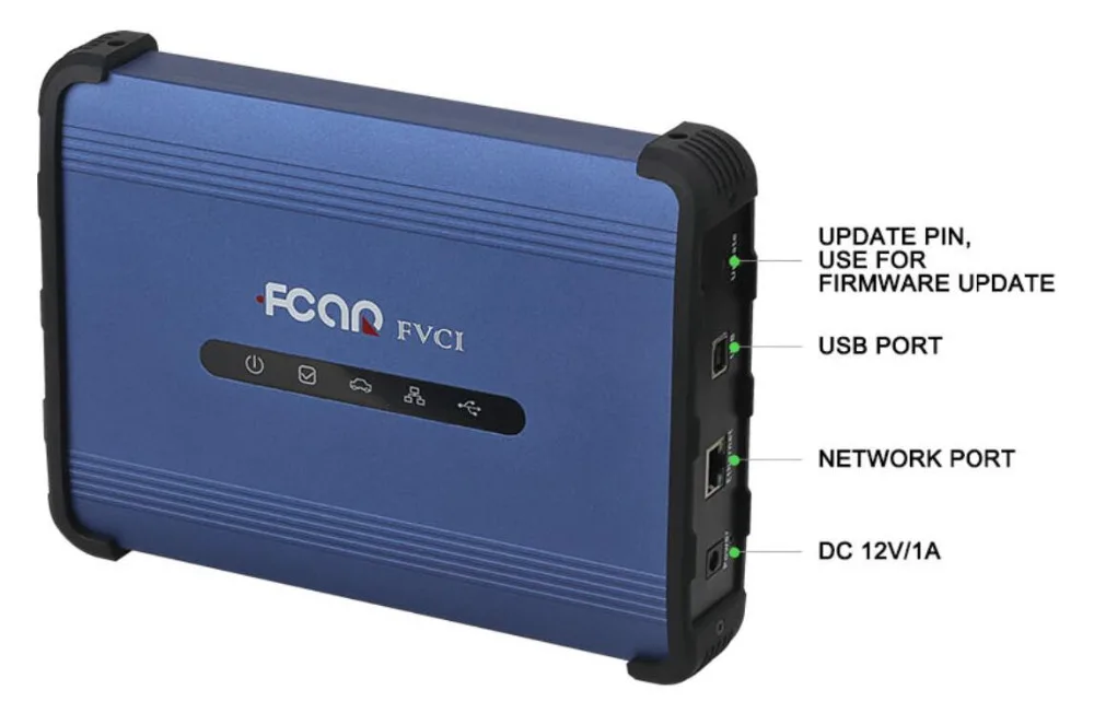 Инструмент диагностики и программирования Fcar FVCI Passthru J2534 VCI работает так же как