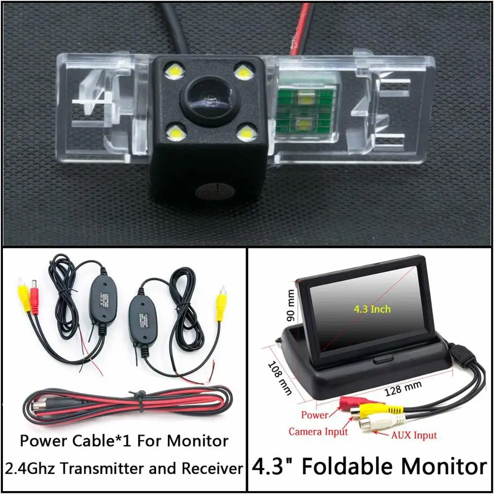 C Wireless 4.3inch F 4 светодиодный резервный фонарь заднего вида для peugeot 407 406 coupe 106 1007 307 308 607 806 807 монитор парковки автомобиля - Название цвета: C Wireless 4.3inch F