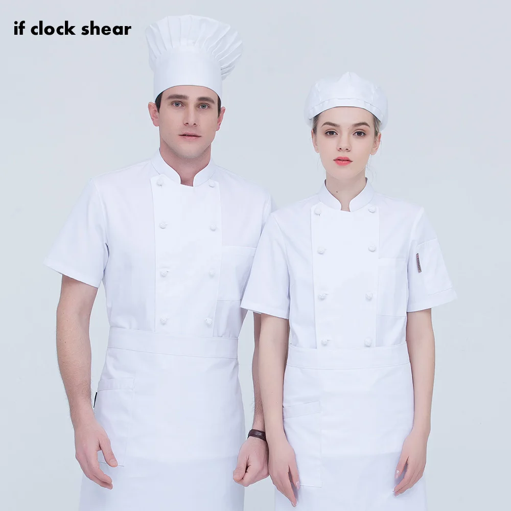 Высококачественные двубортные белые рубашки шеф повара униформа ресторана