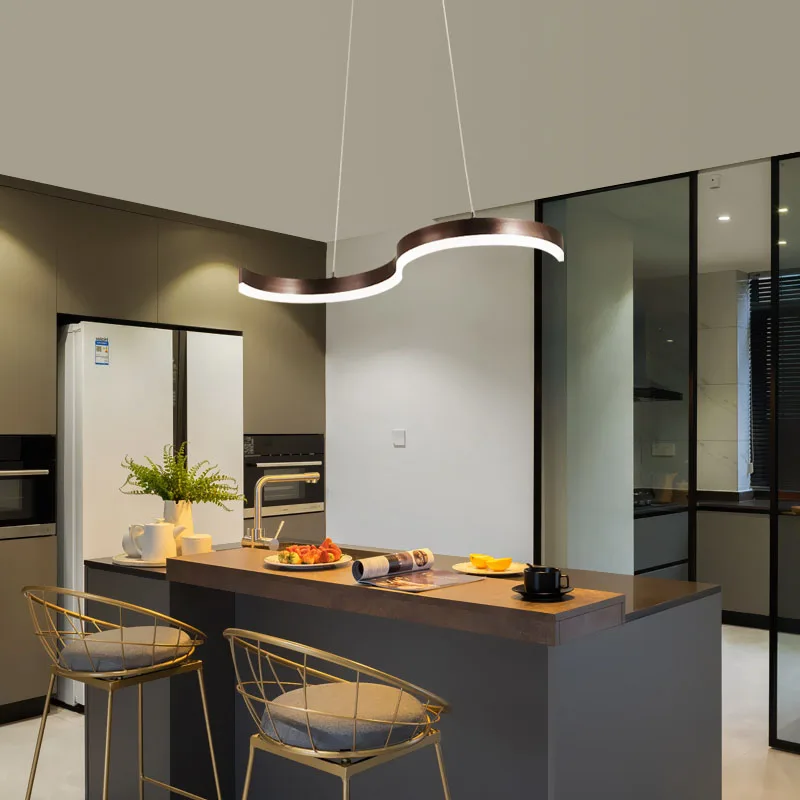 Современная светодиодная люстра освещение для кухни столовой подвесная