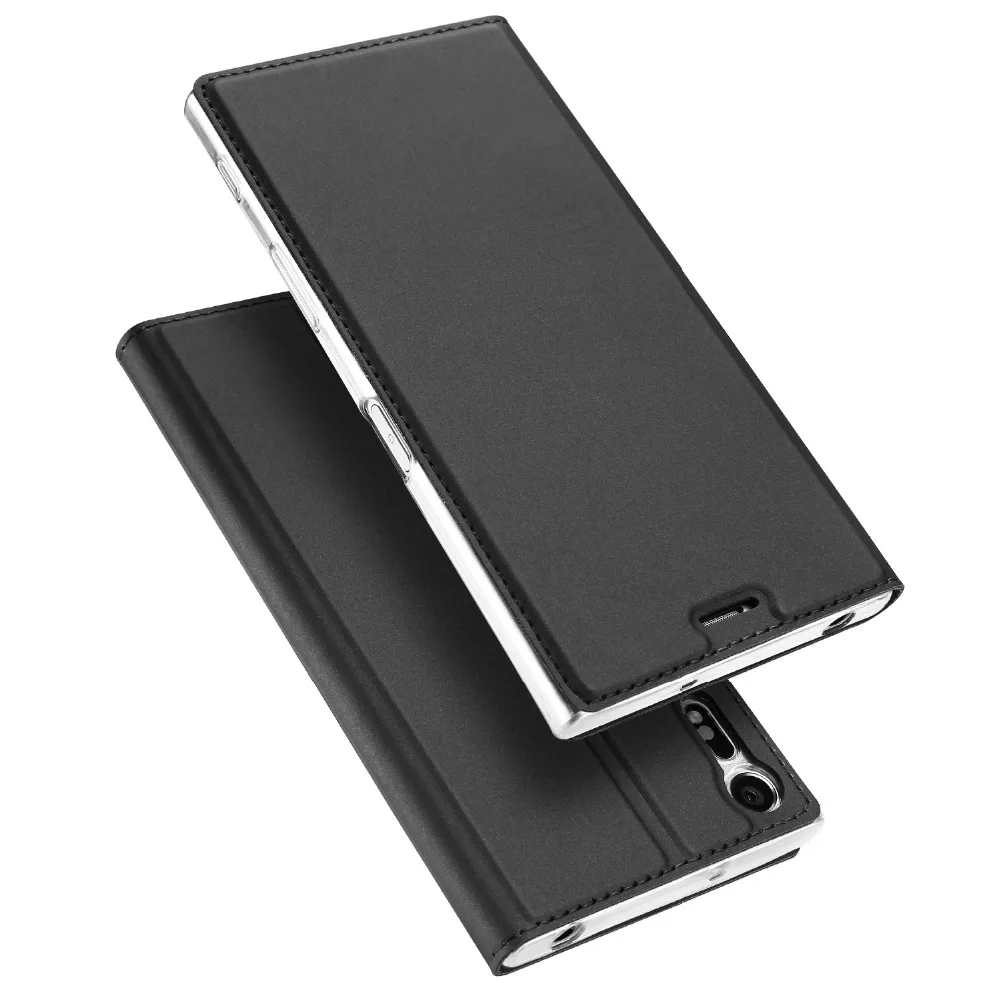 Роскошный флип чехол из искусственной кожи для Sony Xperia XZ кошелек F8331 с двумя sim