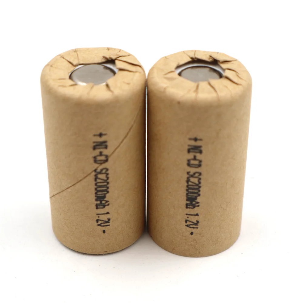 Ni-CD SC2000mAh 4pcs SC2.0Ah аккумуляторная батарея элемент питания батареи для