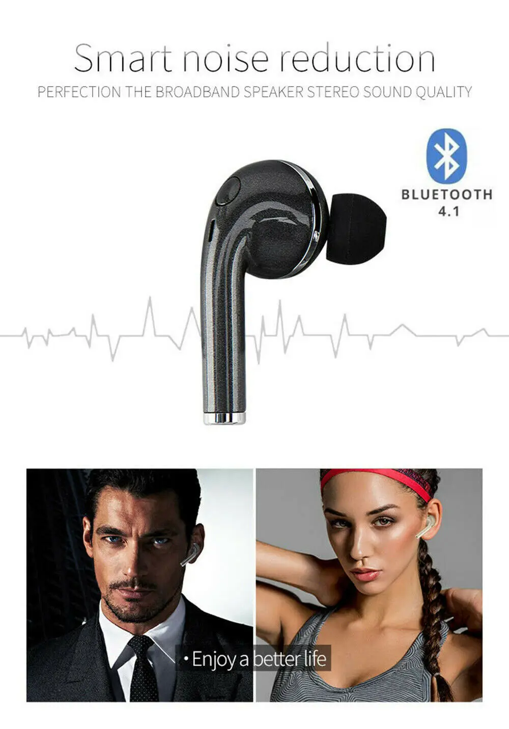 Для i8, Спортивная Bluetooth гарнитура, беспроводной микрофон, беспроводная гарнитура, наушники с микрофоном для iPhone 5, 6, 7 Plus, samsung, дропшиппинг