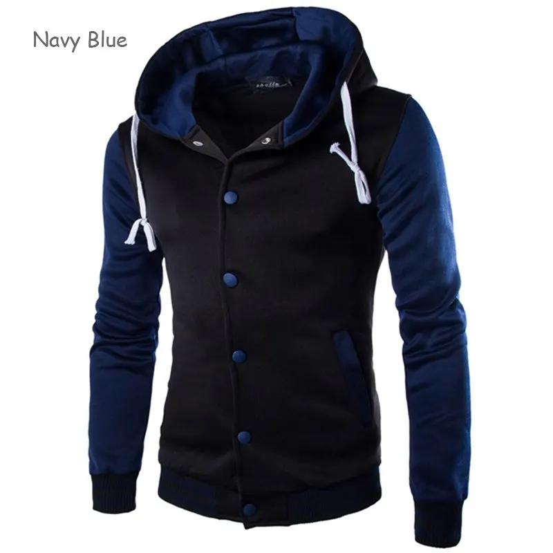 W69 navy blue Новинка, Мужская/мужская бейсбольная куртка, модный дизайн, цвет красного вина, мужская приталенная университетская куртка, Мужская брендовая стильная куртка - Цвет: W69 navy blue