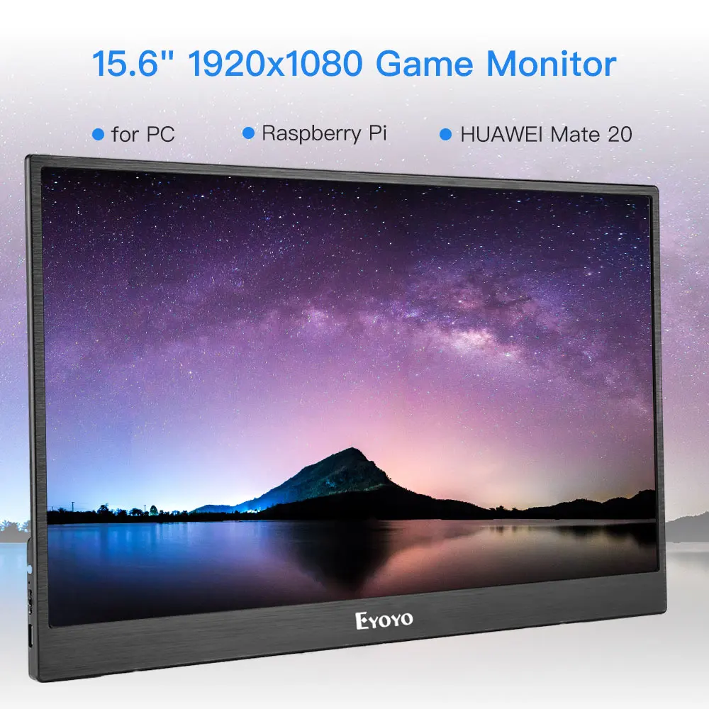 Eyoyo EM15H 15," дюймовый игровой монитор 1920x1080 178 градусов HDR дисплей второй экран для ноутбука с USB-C и HDMI входами
