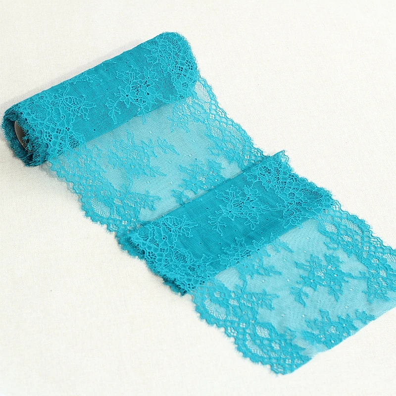 

MLAEY, 2 ярда, изысканная эластичная кружевная отделка синего цвета, Высококачественная кружевная ткань для рукоделия и шитья платья, аксессуары для одежды