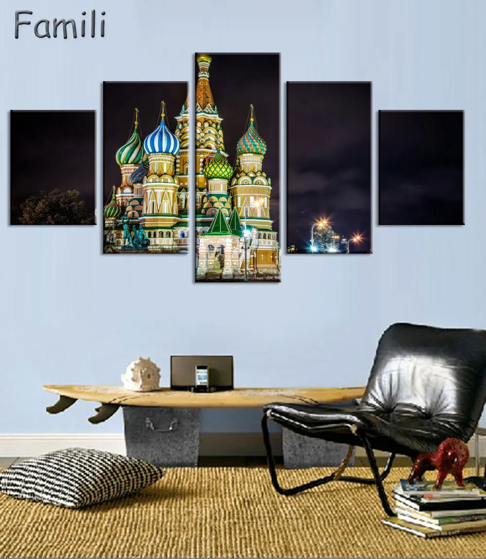5 шт. настенный плакат для гостиной с изображением российского города | Дом и сад