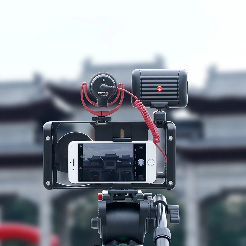 Ulanzi алюминиевый Портативный видео Rig чехол Vlog система Крепление-Стабилизатор ручка для iPhone DSLR GoPro 6 5 Мобильный наполнитель