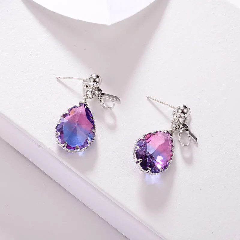 Женские Висячие серьги с кристаллами и цирконием золотого серебряного цвета