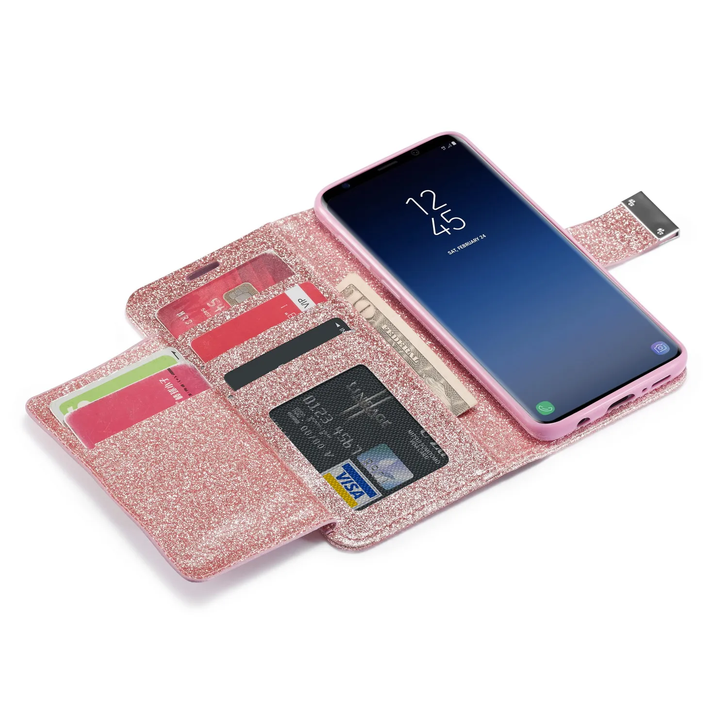Bling кожаный бумажник чехол для samsung A3 A5 J3 J5 кошелек для A6 A7 A8 J6 J4 Plus ЕС подставки кнопка Капа