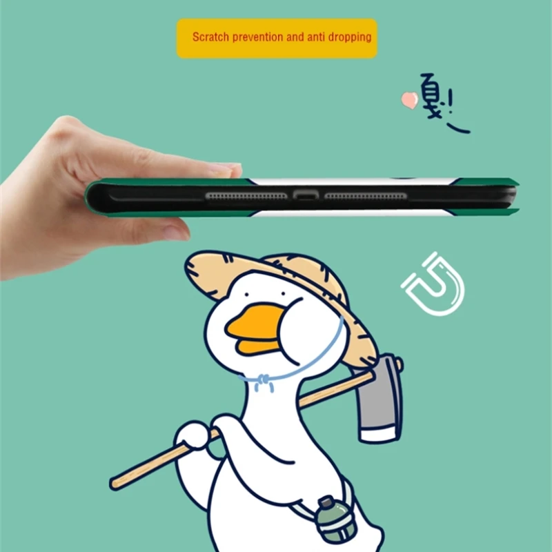 For iPad air 1-2 9.7 inch case with Auto Wake Up/Sleep Function Stand Smart Cute Creative Duck for ipad 9.7&quot cases | Компьютеры и