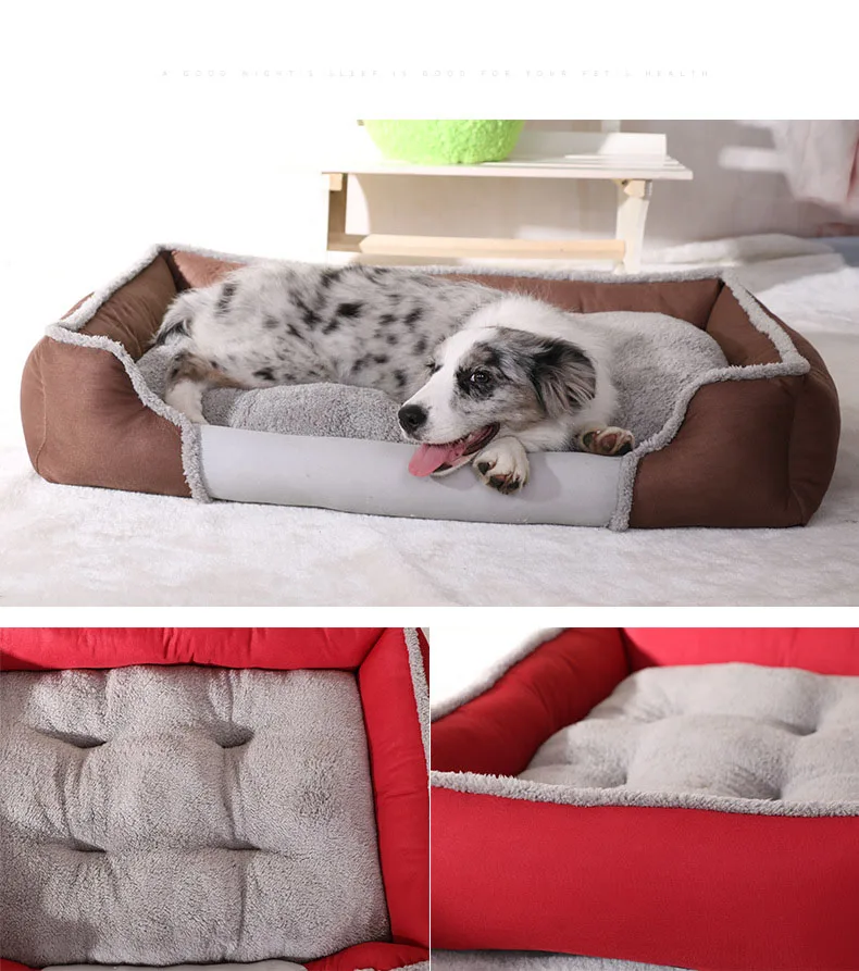 

New Soft Dog Beds Warm Fleece Lounger Sofa for Small Dogs Large Dog Golden Retriever Bed Husky Kennel Pet Products S to XL size