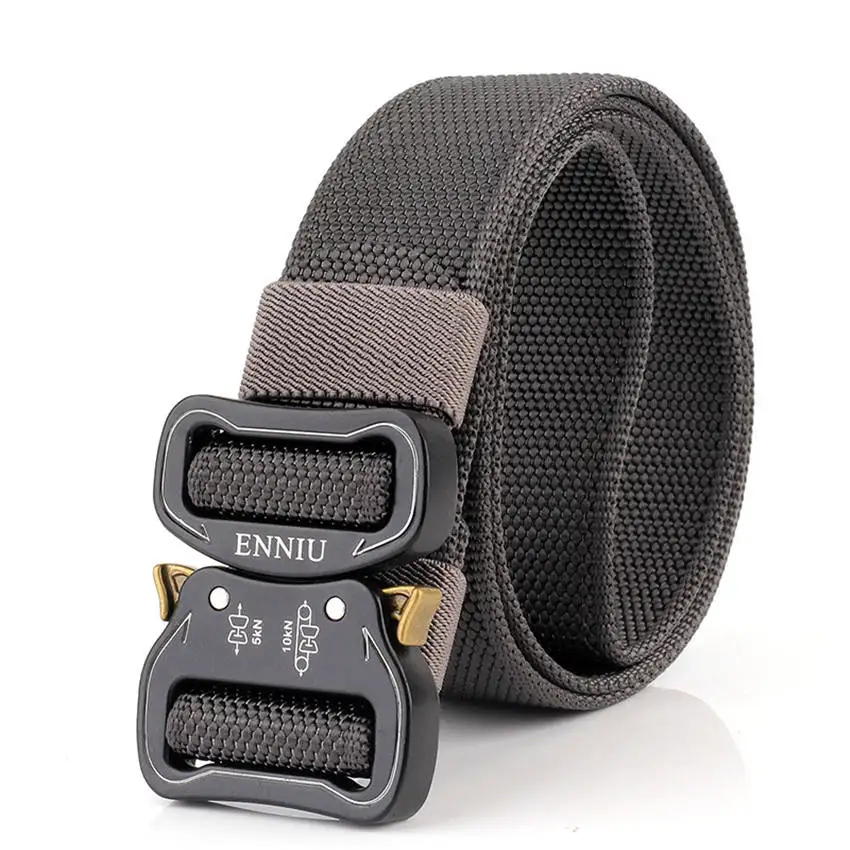 Gray Belt Книги о военной технике армии пояс Для мужчин Combat Tactical дизайнер Ремни для джинсы брюки Однотонная повседневная обувь нейлоновый ремешок Холст Пояс ремень с надписью - Цвет: Gray Belt