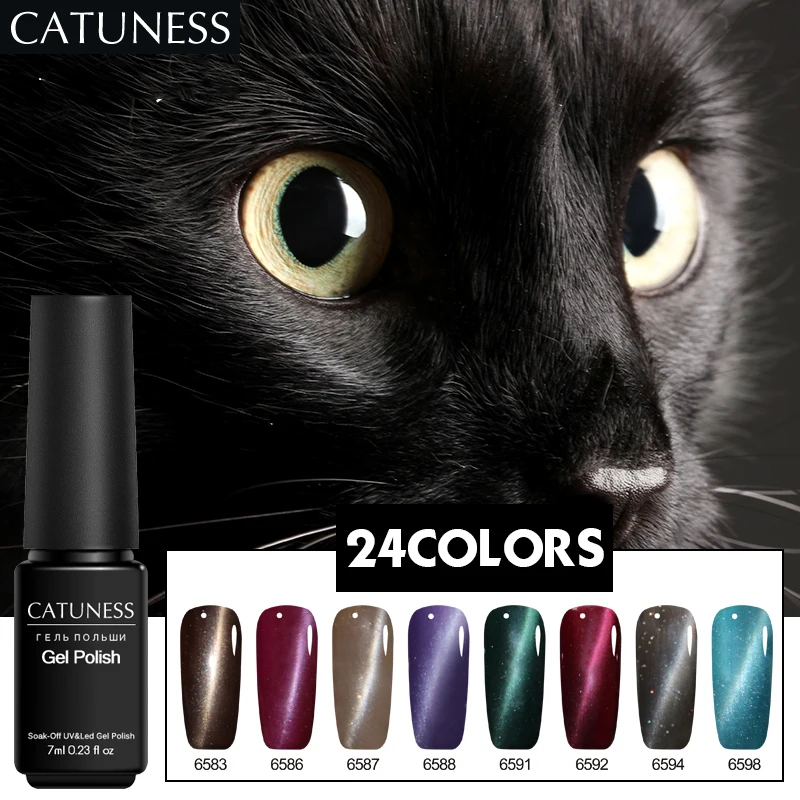 CATUNESS UV Nail Gel Polish Lacquer Lasting 3D Flame Uv Led Cat Eyes Art 7 ml Enamel Varnish Long | Красота и здоровье