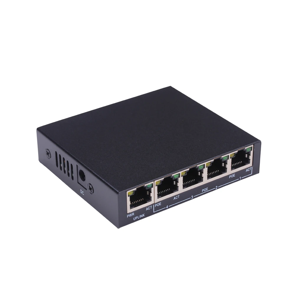Bfmore 1 + 4 Порты и разъёмы 10/100 Мбит/с мини PoE коммутатор Мощность over Ethernet IEEE802.3af 60 Вт 48