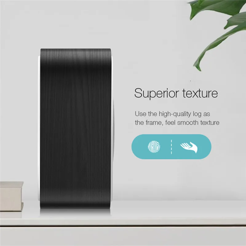 

Digoo DG FR600 SmartSet Wireless Wood Grain Vintage Digital FM Radio Alarm Clock Subwoofer Sound with Temperature Display