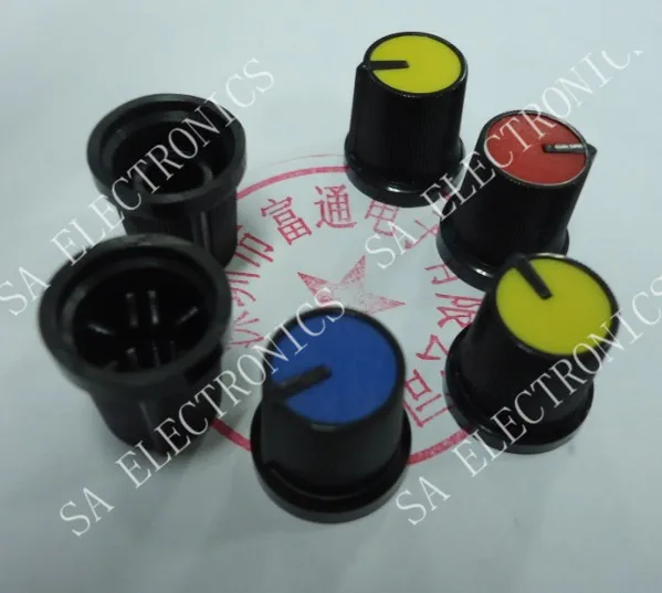 

[BELLA]Shelf nobility workmanship 15MM plastic hat full -color volume potentiometer knob--100PCS/LOT