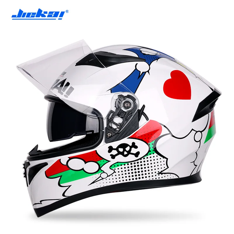 Model 3 JEIKAI мотоциклетный шлем Casco Moto rbike двойные линзы анфас шлем для мотоциклистов гоночные шлемы M L XL XXL - Цвет: Model 3
