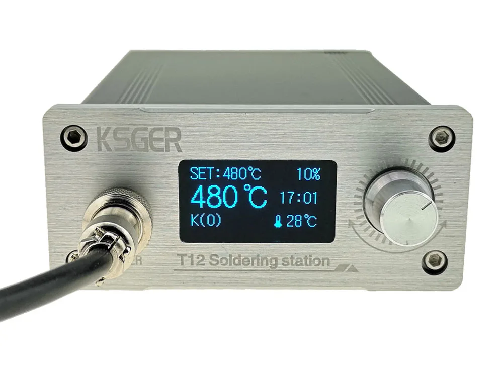 KSGER V2.1S STM32 OLED T12 контроллер температуры металлический чехол Крышка паяльник станция 9501 паяльная ручка с батареей