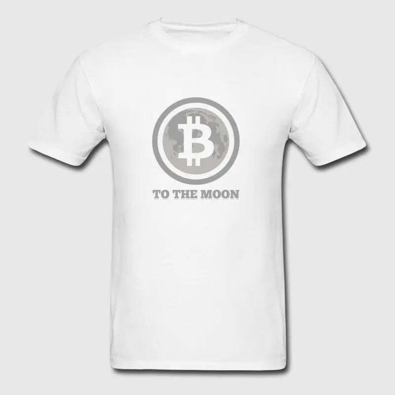 Модная футболка Для мужчин письмо Bitcoin до Луны Blockchain уличная Pop Top Homme графический |