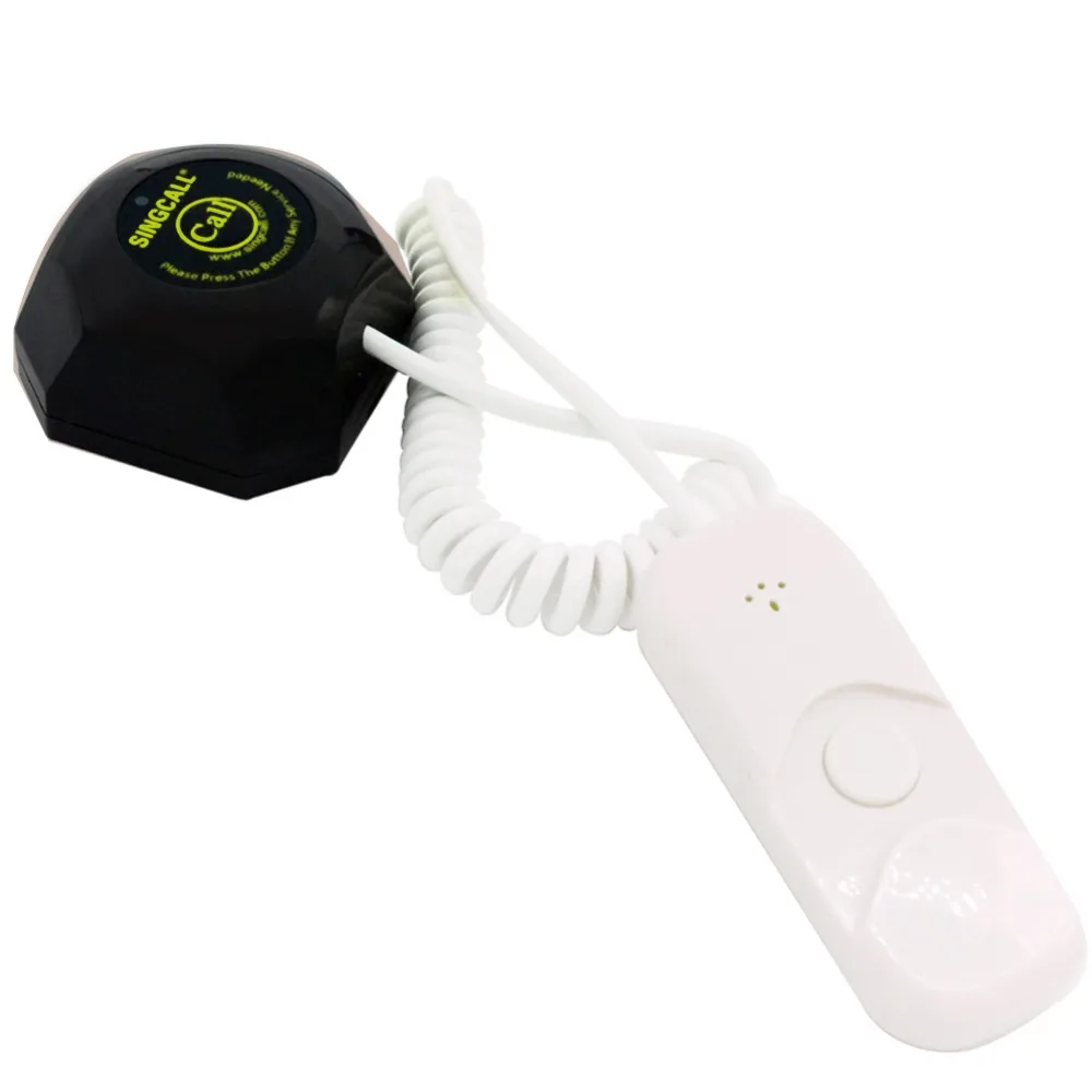 Беспроводной ресторанный колокольчик SINGCALL с ручным хвостовиком две кнопки для