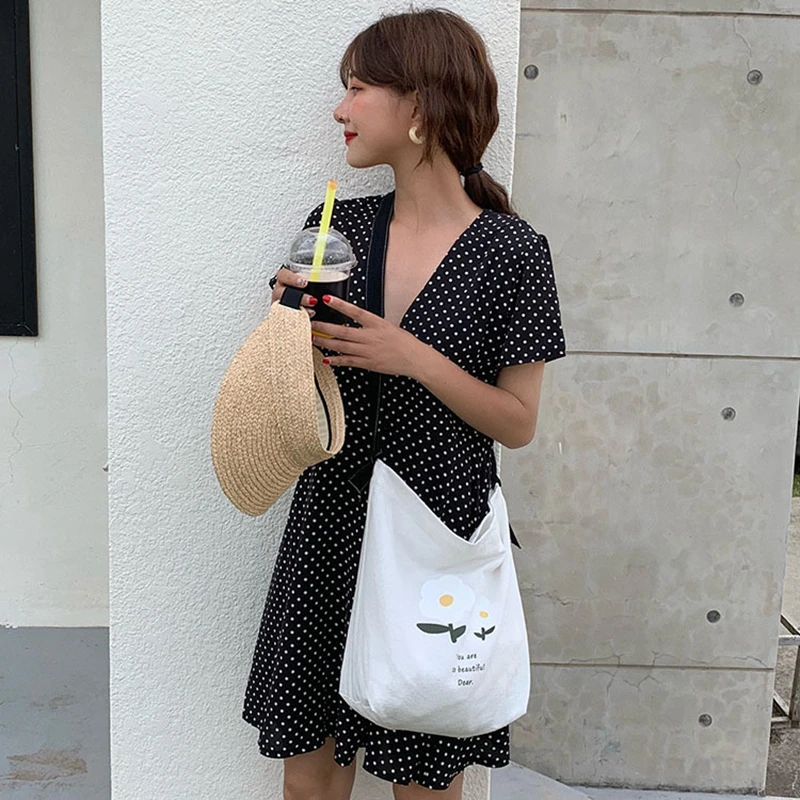 Youda модная женская парусиновая сумка с цветочным принтом Элегантная Дамская