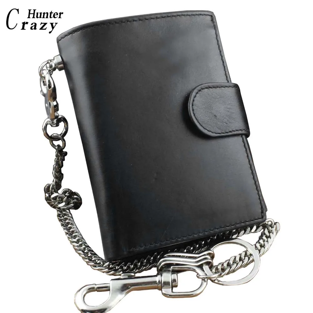 Мужской Байкер водитель грузовика из натуральной кожи винтажный кошелек с