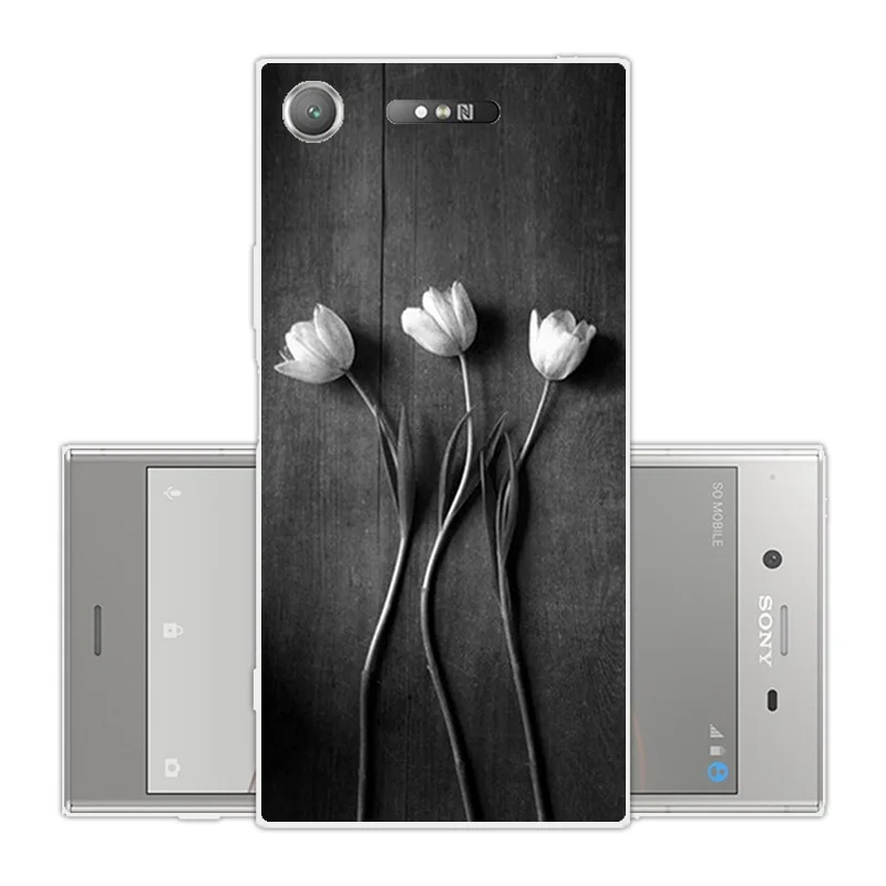 For Sony Xperia XZ1 5.2 inch Soft Silicone Cases Back Phone CuteCat Cover Clear TPU Dual F8342 Slim Coques |