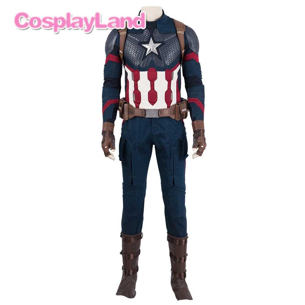 Мстители 4 эндшпиль Капитан Америка косплей костюм наряд Steve Rogers супергерой
