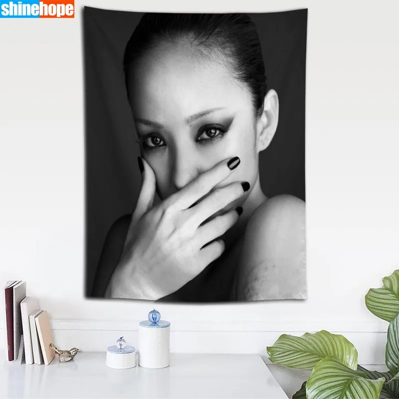Пользовательские Namie Amuro настенный гобелен, свадебный подарок, постельное покрывало, пляжное полотенце Йога-Пикник коврик 140X200 см - Цвет: Tapestry 3