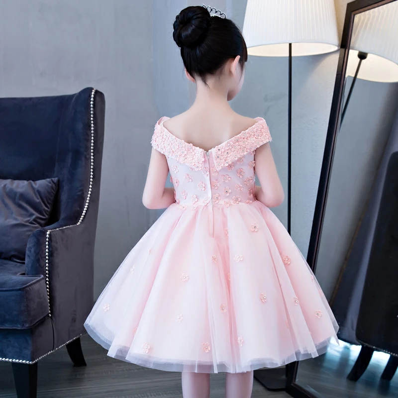 Платье на Одно Плечо детская одежда лето 2018 вечерние бальные платья для девочек