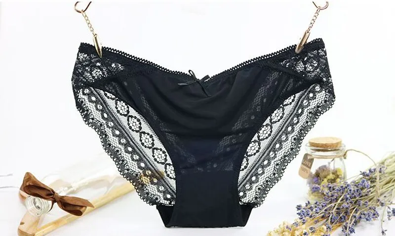 New Arrival Women's Sexy Lace Panties Seamless Panty For Female Brand Design Briefs Thong Underwear M L Size UN70027+35