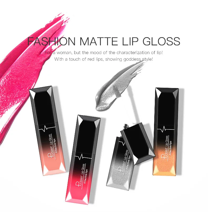 PUDAIER телесная сексуальная помада металлический блеск для губ стойкий