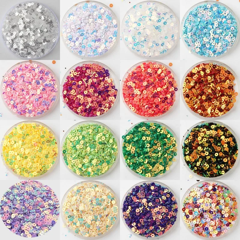 3000Pcs/Pack 3mm Flashlight Round Sequins Gorgeous PVC Loose Paillettes Sewing Wedding Dress Craft Garments Accessories | Дом и сад