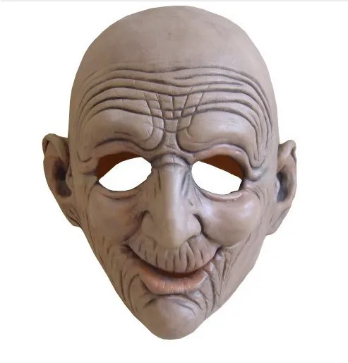 Смешная улыбающаяся латексная маска для пожилых людей реалистичные