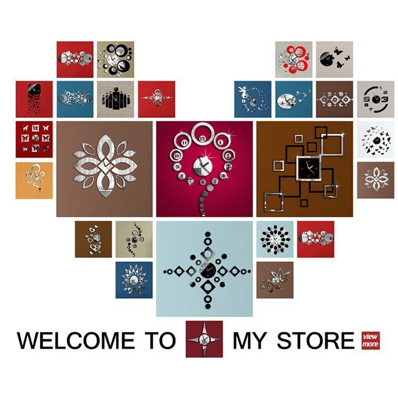 Новые кварцевые настенные часы акриловые зеркальные 3d наклейки сделай сам для