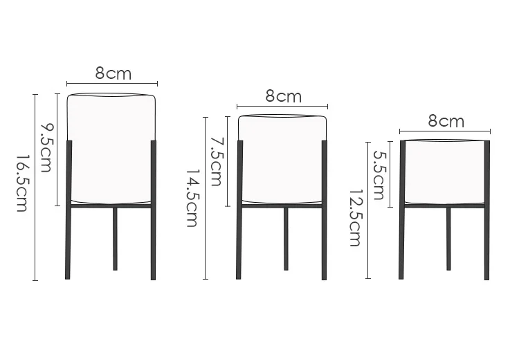 Керамическая железная ваза в скандинавском стиле 1 набор минималистские