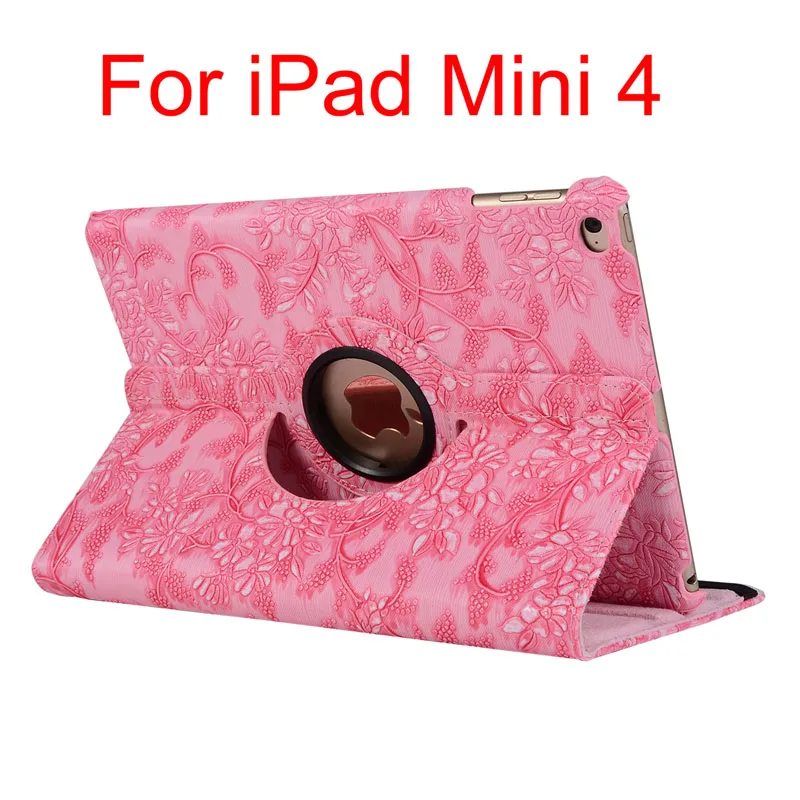 Case Вращающийся на 360 градусов чехол-подставка для iPad Air 2 5 6 iPad 9,7 5 6th для iPad Mini 1 2 3 4+ ручка+ пленка - Цвет: Case