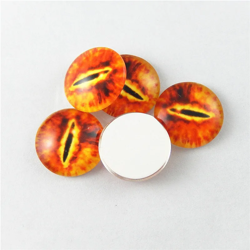 Стеклянный кабошон с глазами 30 мм изображением дракона ящерицы лягушки Кабошоны