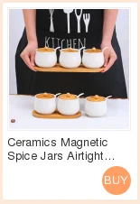 Керамические Магнитные Банки для специй герметичные кухонные контейнеры для хранения-стек на холодильник, чтобы сохранить счетчик три чили горшок для приправ
