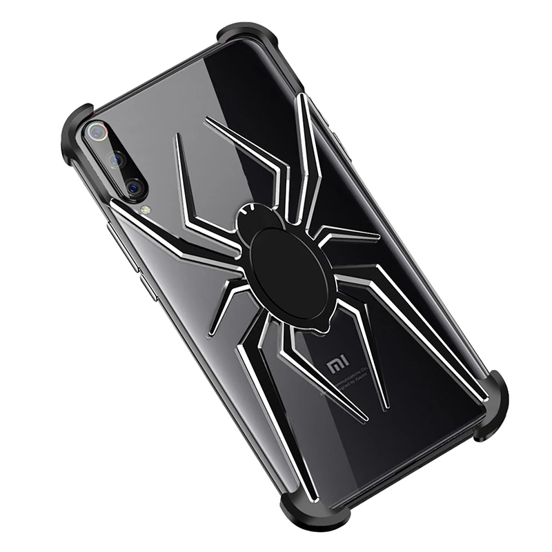 Черный Модные Sipder элемент металлический бампер чехол для Xiaomi mi 9 класса люкс авиации Алюминий сплав Защита Чехол Xiaomi mi 9 mi 9 бампер - Цвет: Черный
