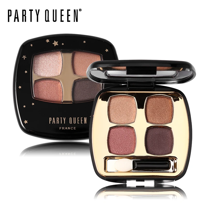 Вечерние королевские 4 цвета мерцающие матовые тени для век палитра глаз четыре