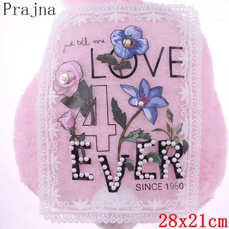 Цветочная Кружевная футболка Prajna нашивка вышивка бисером виниловые переводные