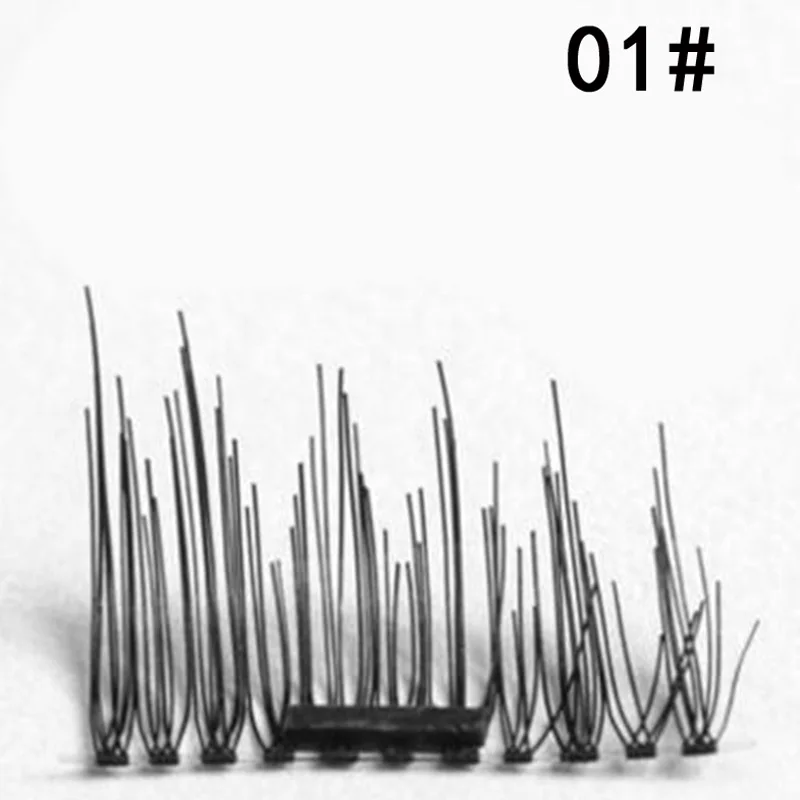 4 шт. Магнитная ресница Многоразовые прозрачные пластиковые ручные