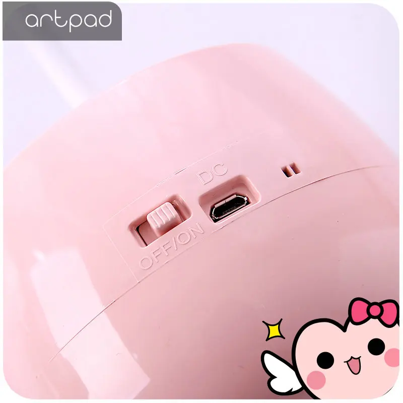 Настольная лампа Artpad светодиодная розовая зеленая с сенсорным выключателем 360