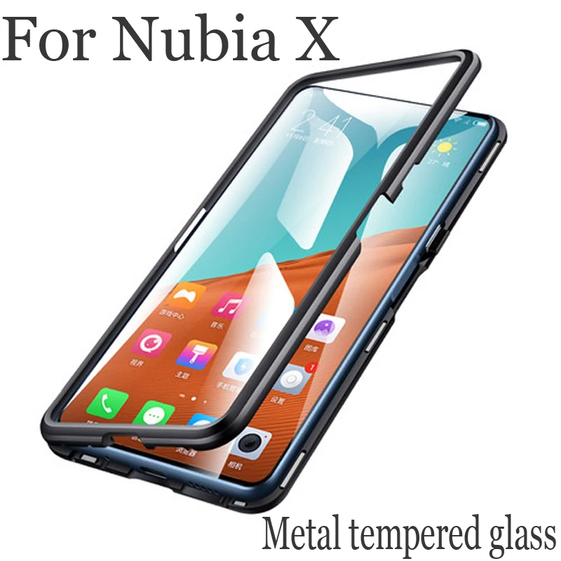 Роскошный чехол с магнитной адсорбцией для Nubia X NX616J металлический каркас